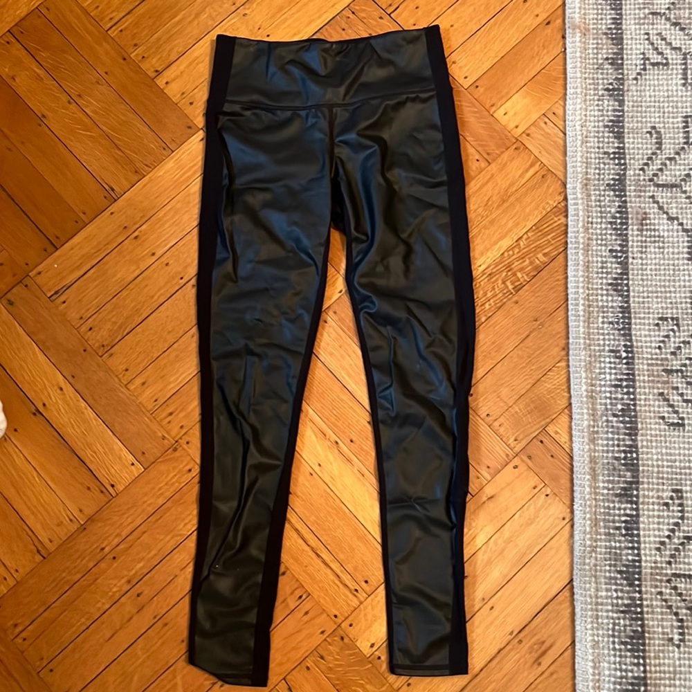 athleta faux leather leggings